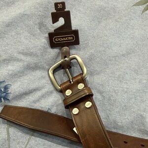 Coach Brown Leather Men's Belt